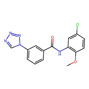 N-(5-chloro-2-methoxyphenyl)-3-(1H-tetrazol-1-yl)benzamide structure