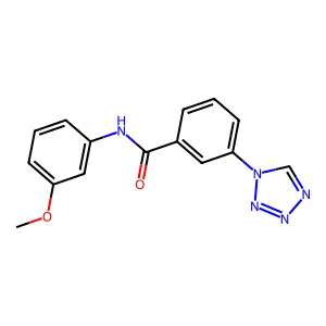N-(3-methoxyphenyl)-3-(1H-tetrazol-1-yl)benzamide structure