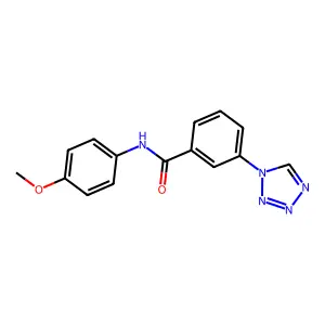 N-(4-Methoxy-phenyl)-3-tetrazol-1-yl-benzamide structure