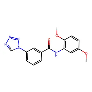 N-(2,5-dimethoxyphenyl)-3-(tetrazol-1-yl)benzamide structure