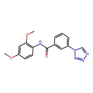 N-(2,4-dimethoxyphenyl)-3-(1H-tetrazol-1-yl)benzamide structure