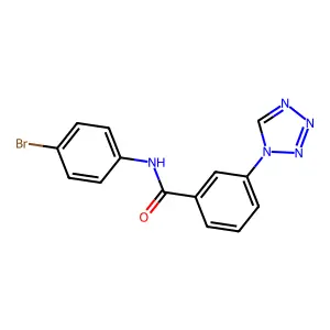 N-(4-bromophenyl)-3-(1H-tetrazol-1-yl)benzamide structure