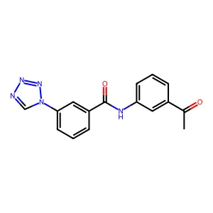 N-(3-acetylphenyl)-3-(1H-tetrazol-1-yl)benzamide structure