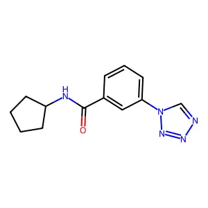 N-cyclopentyl-3-(tetrazol-1-yl)benzamide structure
