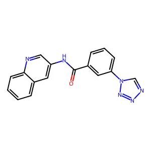 N-Quinolin-3-yl-3-tetrazol-1-yl-benzamide structure