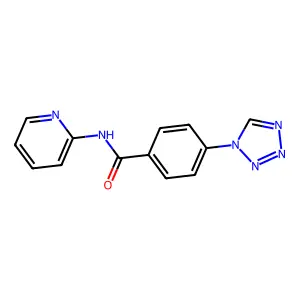 N-pyridin-2-yl-4-(tetrazol-1-yl)benzamide structure