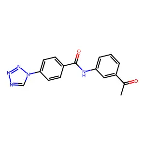 N-(3-acetylphenyl)-4-(1H-tetrazol-1-yl)benzamide structure