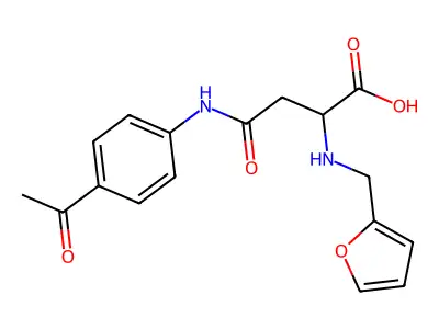4-(4-Acetylanilino)-2-(furan-2-ylmethylamino)-4-oxobutanoic acid structure