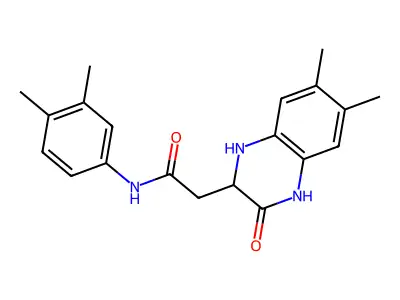 2-(6,7-dimethyl-3-oxo-1,2,3,4-tetrahydroquinoxalin-2-yl)-N-(3,4-dimethylphenyl)acetamide structure