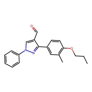 3-(3-methyl-4-propoxyphenyl)-1-phenyl-1H-pyrazole-4-carbaldehyde structure