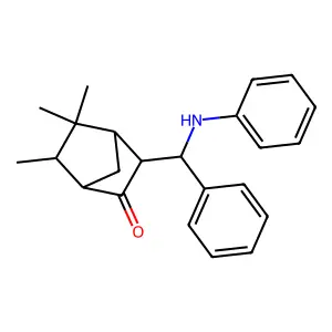 5,5,6-Trimethyl-3-(phenyl(phenylamino)methyl)bicyclo(2.2.1)heptan-2-one structure