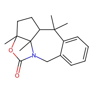 2a,5,5,10b-Tetramethyl-3,4,4a,5,10,10b-hexahydro-2ah-2-oxa-10a-aza-benzo[g]cyclopenta[cd]azulen-1-one structure