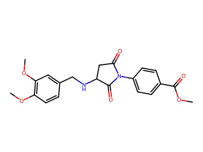 Methyl 4-[3-[(3,4-dimethoxyphenyl)methylamino]-2,5-dioxopyrrolidin-1-yl]benzoate structure