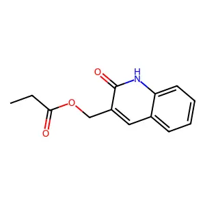 (2-oxo-1H-quinolin-3-yl)methyl propanoate structure