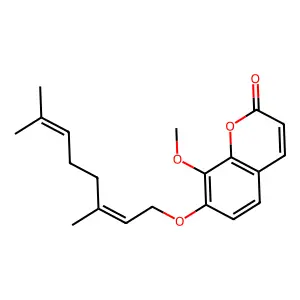 7-[(3,7-Dimethyl-2,6-octadien-1-yl)oxy]-8-methoxy-2H-1-benzopyran-2-one structure