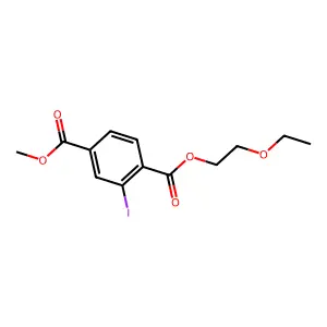 Ethanol, 2-ethoxy-, ester with methyl 5-iodoisophthalate structure