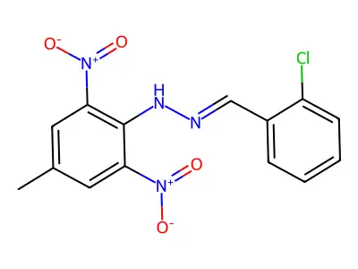 N-[(2-chlorophenyl)methylideneamino]-4-methyl-2,6-dinitroaniline structure