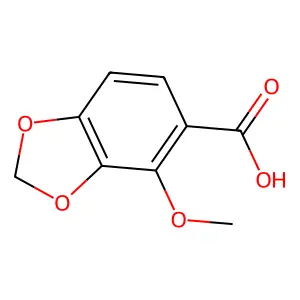 4-Methoxy-1,3-benzodioxole-5-carboxylic acid structure