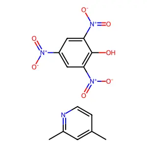 2,4-Dimethylpyridine; 2,4,6-trinitrophenol structure