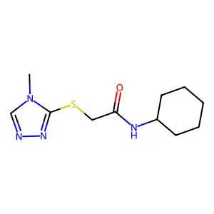 N-cyclohexyl-2-[(4-methyl-1,2,4-triazol-3-yl)sulfanyl]acetamide structure