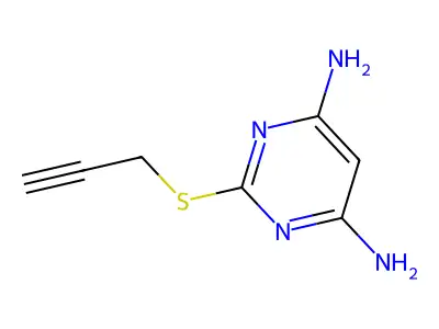 2-(Prop-2-yn-1-ylsulfanyl)pyrimidine-4,6-diamine structure