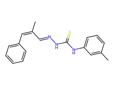 1-(3-Methylphenyl)-3-[(2-methyl-3-phenylprop-2-enylidene)amino]thiourea structure