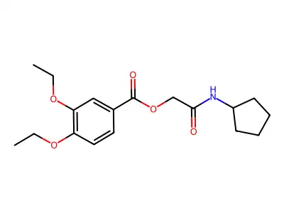 [2-(Cyclopentylamino)-2-oxoethyl] 3,4-diethoxybenzoate structure