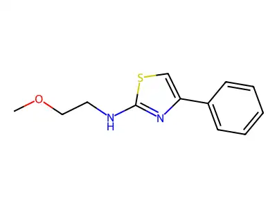 N-(2-methoxyethyl)-4-phenyl-1,3-thiazol-2-amine structure