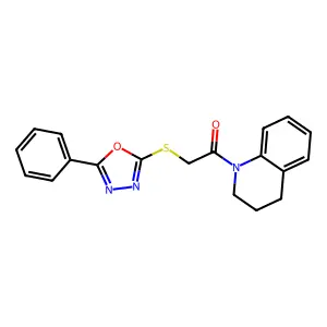 1-(3,4-dihydroquinolin-1(2H)-yl)-2-((5-phenyl-1,3,4-oxadiazol-2-yl)thio)ethanone structure