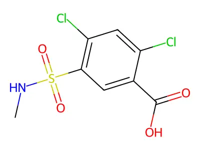 2,4-dichloro-5-(methylsulfamoyl)benzoic Acid structure