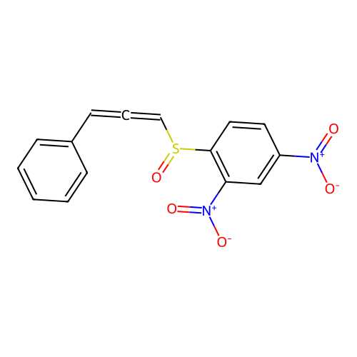 2,4-Dinitrophenyl 3-phenyl-1,2-propadienyl sulfoxide structure