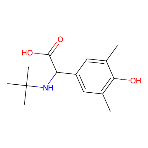 (Tert-butylamino)(4-hydroxy-3,5-dimethylphenyl)acetic acid structure