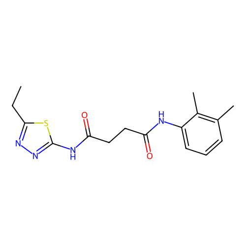 N1-(2,3-dimethylphenyl)-N4-(5-ethyl-1,3,4-thiadiazol-2-yl)succinamide structure