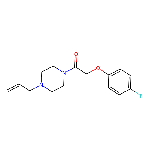 2-(4-Fluorophenoxy)-1-(4-prop-2-enylpiperazin-1-yl)ethanone structure