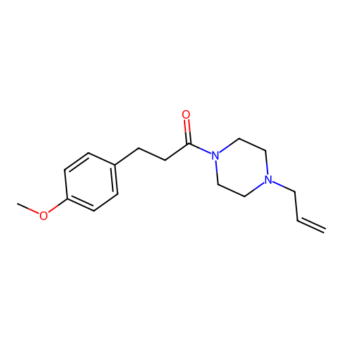 3-(4-Methoxyphenyl)-1-(4-prop-2-enylpiperazin-1-yl)propan-1-one structure
