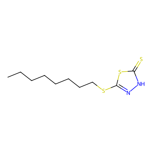 5-(Octylthio)-1,3,4-thiadiazole-2-thiol structure