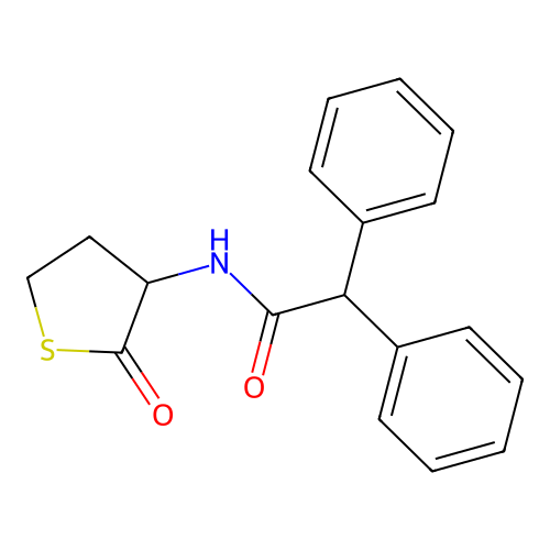 N-(2-oxothiolan-3-yl)-2,2-diphenylacetamide structure