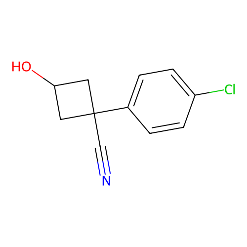 1-(4-Chlorophenyl)-3-hydroxycyclobutane-1-carbonitrile structure