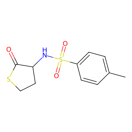 4-methyl-N-(2-oxotetrahydrothiophen-3-yl)benzenesulfonamide structure