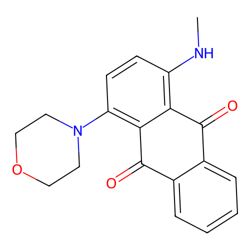 1-(Methylamino)-4-(morpholin-4-yl)anthracene-9,10-dione structure