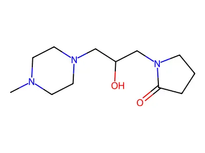 1-[2-Hydroxy-3-(4-methylpiperazin-1-yl)propyl]pyrrolidin-2-one structure