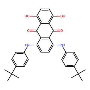 1,4-Bis((4-(1,1-dimethylethyl)phenyl)amino)-5,8-dihydroxyanthraquinone structure