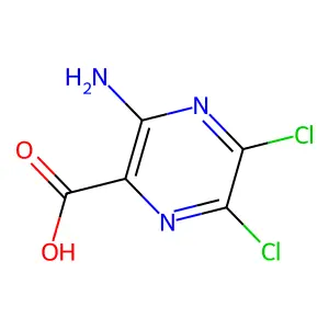 3-Amino-5,6-dichloropyrazine-2-carboxylic acid structure