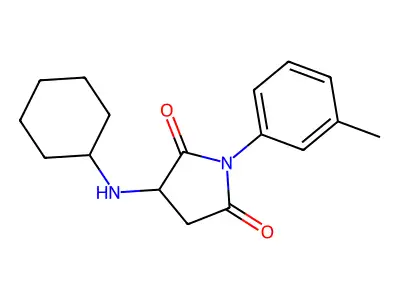 3-(Cyclohexylamino)-1-(3-methylphenyl)-2,5-pyrrolidinedione structure