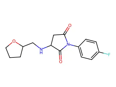 1-(4-Fluorophenyl)-3-(oxolan-2-ylmethylamino)pyrrolidine-2,5-dione structure