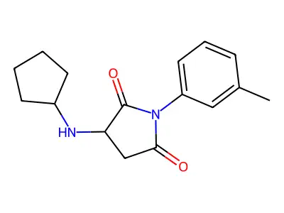 3-(Cyclopentylamino)-1-(3-methylphenyl)-2,5-pyrrolidinedione structure