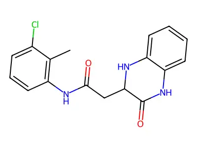 N-(3-chloro-2-methylphenyl)-2-(3-oxo-1,2,3,4-tetrahydroquinoxalin-2-yl)acetamide structure