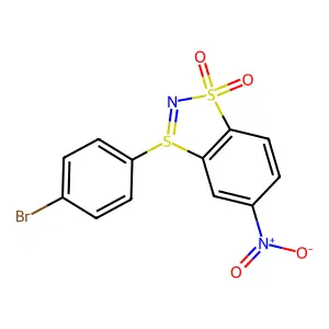 1-(4-Bromophenyl)-6-nitro-1lambda~4~,3,2-benzodithiazole 3,3-dioxide structure