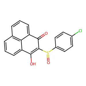 2-[(4-chlorophenyl)sulfinyl]-3-hydroxy-1H-phenalen-1-one structure