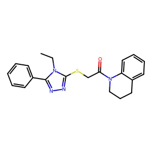 1-(3,4-Dihydroquinolin-1(2H)-yl)-2-((4-ethyl-5-phenyl-4H-1,2,4-triazol-3-yl)thio)ethan-1-one structure